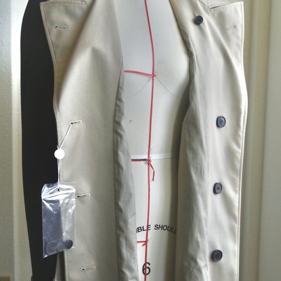 Maison Margiela Wool-sleeve twill trench coat - Picture 7 of 10
